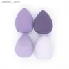 Sponges Applicators Cotton 4Pc/bag makeup sponge powder powder puff dry wet combination beauty makeup ball powder puff oblique cut makeup sponge tool Q240325