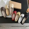 Zapatos Casuales Mocasines De Mujer Zapatos De Tacón Plano Con Punta Dividida De Cuero Sin Cordones Plata