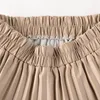 Skirts Pleated PU Leather Skirt 2024 Autumn Winter Korean Style Slim Elastic High Waist A-line For Women