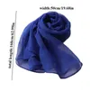 Sarongs Womens Foulard Solid Chiffon George Scarf Bandana Elegant långärmad pannband Summer Sunscreen Beach Scarf 24325