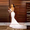 Sukienki ślubne Aso ebi z czystą iluzją szyi długie rękawy sukienki ślubne koronkowe aplikacje Pearle vestido de noiva