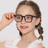 Güneş gözlüğü çerçeveleri kızlar kızlar kare mavi ışık düz gözlükleri özelleştirilmiş çocuklar mezun olan çerçeve 3-12 reçete miyopi hipermetrum