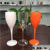 Engångs servis 175 ml plast champagne glas vin bar akryl transparent bägge cocktail koppar festliga festtillförsel dropp deli otl6c