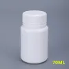 Bocaux vides de 70ML, bouteille de qualité alimentaire, pour pilules médicales, capsules de vitamines, bouteilles rechargeables, conteneur de stockage rond, 50 pièces