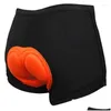 Motorcycle Apparel 2X Bicycle Cycling Shorts Underwear Sponge Gel Pants 3D Padded Bike Mens Sportswear Accessories Size L Drop Deliver Otika