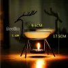 Burners Creative Christmas Deer Iron Ceramic Oil Burner Aroma Burner for Home dinner Decoration Aromatherapy Romantic Gifts