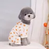 Dog Apparel Orange Dot Pet Clothing Spring Puppy Home Comfortable And Soft Teddy Four Legged Clothes Supplies