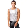 Mens Sparkle Cystrow -Tank Tops Klub nocny festiwale rave strój imprezowy odzież klubowa hip hop jazz taniec kostium 54JS#