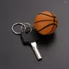 Keychains 24 Pcs Key Ring Basketball Keychain Pendants Bag Hanging Decor Decoration Sports Charm Holder Keyring Miss