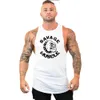 2023 New Gym Brand Fitn Clothing Bodybuilding Singlets Tank Top Men Muscle Shirt Sportwear Vests Cott Stringer Tops k471#