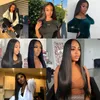 4x4 Glueless Wear to Go Human Hair Lace Closure Wigs Bleached Knots Straight Wave Front Wig Natural Color karmiu