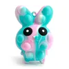 Fidget Toys Squeeze Silicone Antistress Bunny Stress Girl Bubble Pâques Soulager les enfants pour garçon cadeau Lapin Push Decompression Vent Adul Mkwb