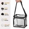 Storage Bags Zipper Capacity Portable Lunch Bag With Transparent Design Strong Stitching Adjustable Strap For School Commute Picnic Food