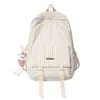 Ryggsäck stor kapacitet för kvinnlig manlig japansk 36-55L rutig rutig back pack high school bags elever kawaii