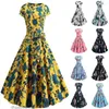 Sukienki zwyczajne drukowanie kombinezonu z krótkim rękawem w stylu Hertz Style Chalaza Sukienka
