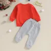 Ensembles de vêtements Thanksgiving bébé fille garçon tenue à manches longues dinde sweat-shirt pantalon décontracté ensemble enfant en bas âge automne vêtements d'hiver