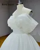 Hire Lnyer Off The Shoulder Short Sleeve Sweethart Neck Lace Up Back Super Shiny Ball Gown Wedding Dresses Real Office Photos Video