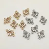 Przyjazd 15x12mm 50pcs Cubic Zirkonia Pióro urok do ręcznie robionego naszyjnika części kolczyki DIY