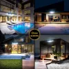 Dekorationen Solar-LED-Licht Outdoor-Gartendekoration 190 LED-Leuchten mit 4 Arbeitsmodi IP65 wasserdichte Solar-Bewegungssensor-Wandlampen