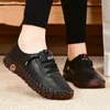 Casual Shoes Spring Women Platform Loafers 2024 Lace Up Leather Flats Slip-On Mom Shoe Mujer Zapatos Chaussure Femme