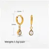 Hoop Huggie Boucles d'oreilles Joolim Bijoux en gros non ternir imperméable à l'eau Mode Drop Eye Zircon Hie Boucle d'oreille en acier inoxydable Tendance 2024 Fo Otnjb