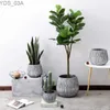 Plantenbakken Potten Moderne Ronde Cement Planter Grote Maat Binnen Buiten Plantenpot Cement Vaas voor Kunstmatige Plant Pot Grijs Woondecoratie 240325