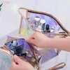 Sacs de rangement Coloré Holographique Femmes Sac Cosmétique TPU Clear Maquillage Beauté Organisateur Pochette
