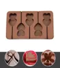 3D Double coeur sucette chocolat Silicone Biscuits moule Dessert bricolage gâteau décoration outil gelée moule maison cuisine cuisson outils1990147