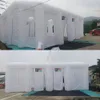 10x10x5mh (33x33x16.4ft) Personnalisation Maison de mariage gonflable VIP Salle commerciale LED Glowing Giant Marquee Party Tent avec des bandes colorées
