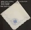 Taschentücher Bandanas Durag 12 Sets modischer Braut-Blumengriffe, weißes Baumwoll-Taschentuch mit Kopfkanten und bunt besticktem Taschentuch, 30,5 x 30,5 cm, Y240326