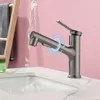 Rubinetti per lavandino del bagno Rubinetto per lavabo estraibile con tubo morbido Rubinetto per acqua fredda semplice e moderno Miscelatore per lavabo multifunzionale