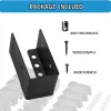 Accessories Concealed Joist Hanger 4PCS,2Inx4in Outdoor ConcealedFlange Light Joist Bracket, Q235B Steel PowderCoated Joist Hanger Durable