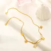 Women Designer Jewelry Accessories Brand Letter Pendant Necklaces Chain Gold Plated Necklace Party Gift