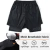 Mannen 2 In 1 Bilayer Sneldrogende Running Korte Broek Zomer Anime Gym Shorts Workout Jogging Prestaties Sport Shorts w23d #