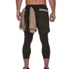 fi Lente Zomer Sportshorts Mannelijke Broek Ademend Oefening Fitn Gym Verborgen Zak Negen Punt Shorts B9WK #