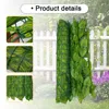 Flores decorativas 50x100cm artificial hera hedge folha verde cerca painéis falso tela de privacidade para casa ao ar livre jardim varanda decoração