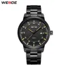 Weide Men Fashion Hour Calender Quartz Full Steel Band Military Casure Wristwatches Clock Relogio Masculino Erkek Saat Drop Ship212G