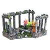 Decorations Artificial World Of Fish Tank Ancient Roman Column Ruins European Ornament For Aquarium Decorations Reptile Box Landscape