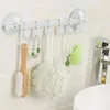 Ganchos para colgar en el baño, estante de vacío de pared duradero, ventosa, 6 ganchos, soporte para toalla, baño y cocina, almacenamiento con ventosa, 1 ud.