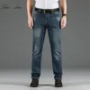 2021 Hommes Printemps et Automne Nouveau Droit Rétro Jeans Busin Lâche Stretch Slim Pantalons Décontractés D'âge Moyen Z0OT #