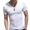 2022 Marke Neue Männer T-shirt Tops V-ausschnitt Kurzarm T-shirts männer FI Fitn Heißer T-shirt Für Männer freies Schiff Größe 5XL l1uD #
