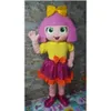 Mascot Costumes Halloween Christmas Lovely Pink Girl Doll Mascotte Cartoon Pluszowa fantazyjna sukienka Mascot Costume