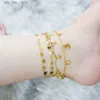 Cavigliere LUXUSTEEL Bracciale alla caviglia in acciaio inossidabile Donna Nappa Stella marina Fascino Catena d'oro Gamba Moda Gioielli per piediC24326