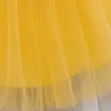 素敵な黄色の紫色の正方形の女の子のページェントドレスフラワーガールドレスガールズバースデー/パーティードレス女の子毎日のスカートキッズセッドSZ 2-10 D326203
