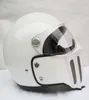 DOT FPR Full Face Motorcycle Hełm z maską z włókna szklanego Mounth na polną kawiarnię Racer Casco Custom Motocross Cycling Chopper CR4098973