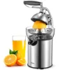 Qcen Citrus Juicer, Orange, Lemon, Lime Electric Juicer with Rubber Handle Two Sizes of Cones, Anti Drip Nozzle, Easy to Clean and Use, BPA Free,