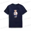 Мужские футболки Поло футболка с медведем Оптовая продажа Высококачественная хлопковая футболка с медведем футболки с короткими рукавами США T240326