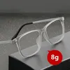 Herrglasögon ramar ultralätt myopia glasögon full bekväm stor storlek fyrkantig optisk 9825 240322
