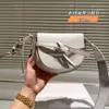 Borduren 2024 Nieuw Gate Loe Enkele tas Knoop Designer Schoudertassen Dame Strik Klassiek Koeienhuid Schoudertas Zadel Dames Winter Crossbody Veelzijdig Hoog LFMM