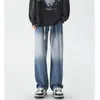 Été Fi Jeans droits pour hommes en vrac coréen Casual Harem Pantalon taille élastique Harajuku Style Jeans Pantalon Jeans Para Hombre c13U #